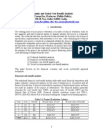 Economic - Financial - Social Cost Benefit Analysis