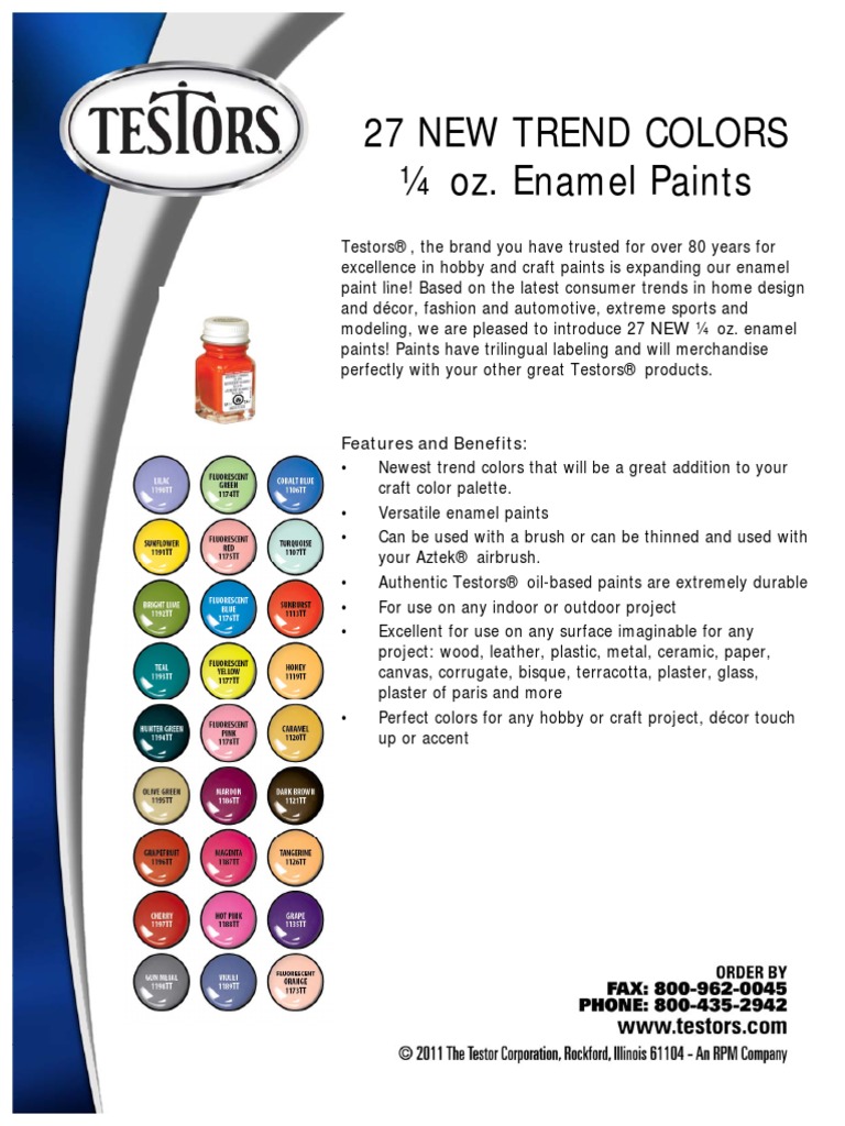 Testors Paint Color Chart 768x1024