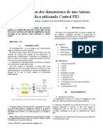 Movimiento en Dos Dimensiones de Una Antena Parabólica Utilizando Control PID