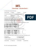 CPLC / IIFT / General Knowledge / Question Bank 1 1