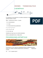 Las Progresiones Edline Thomas Malthus