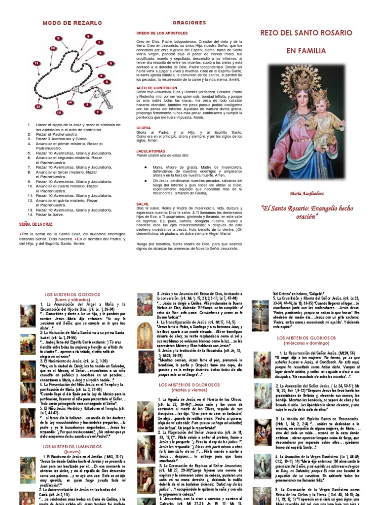 Como Rezar El Rosario | PDF | María, madre de Jesús | orador del Señor