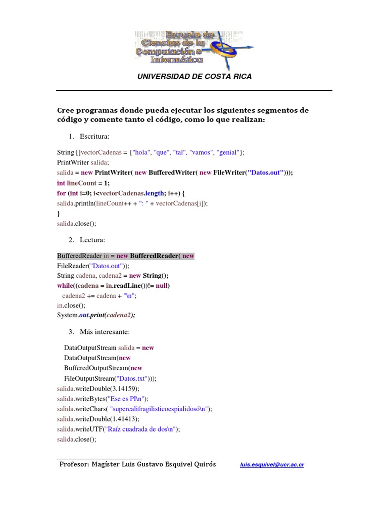 Ejercicios de Programación en Java | PDF | Archivo de computadora ...