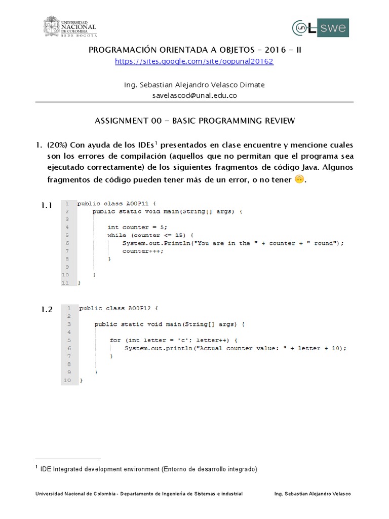 00A Basic Programming Review | PDF | Entorno de desarrollo integrado ...