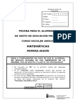 Prueba de Sexto Mate