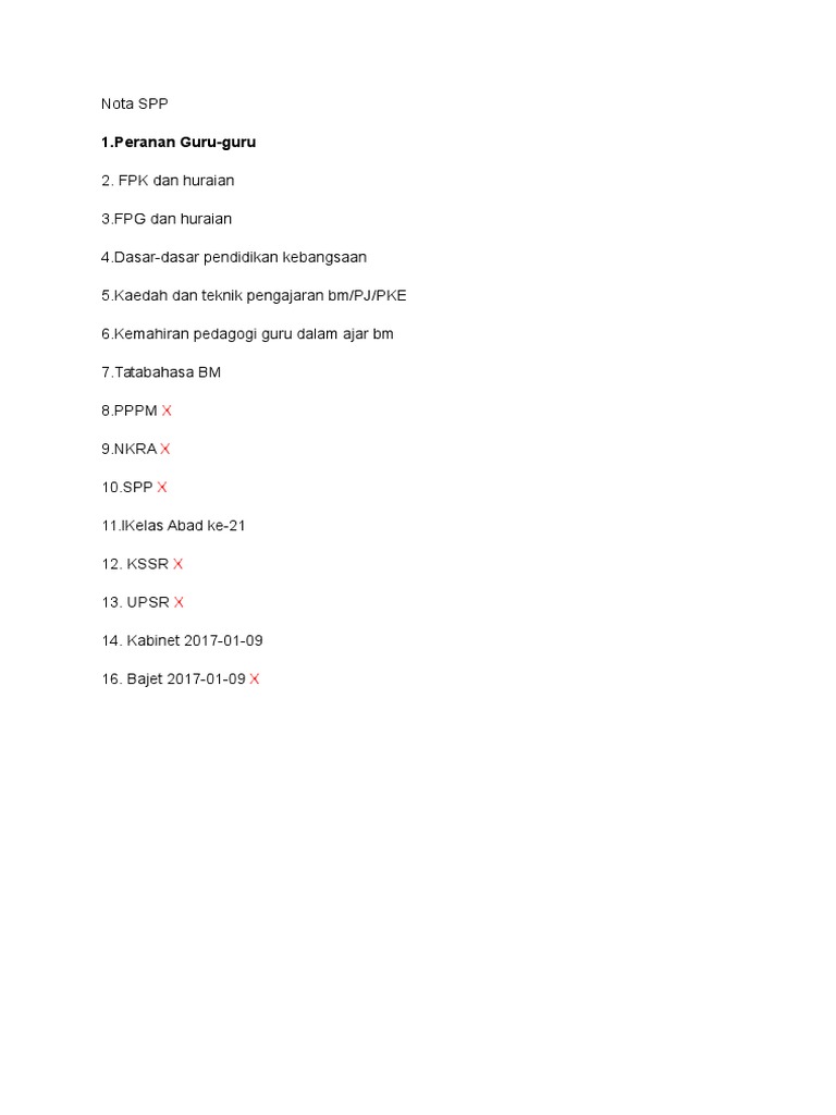 Nota SPP | PDF