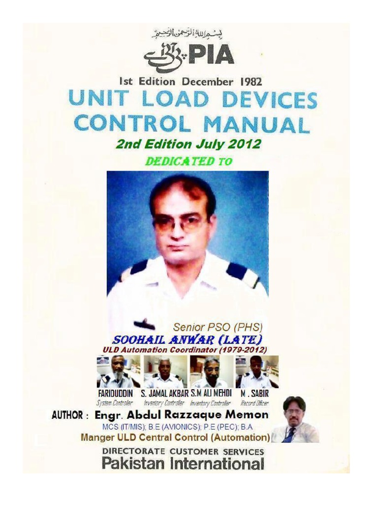 Unit Load Devices Control Manual | PDF | Aviation | Industries