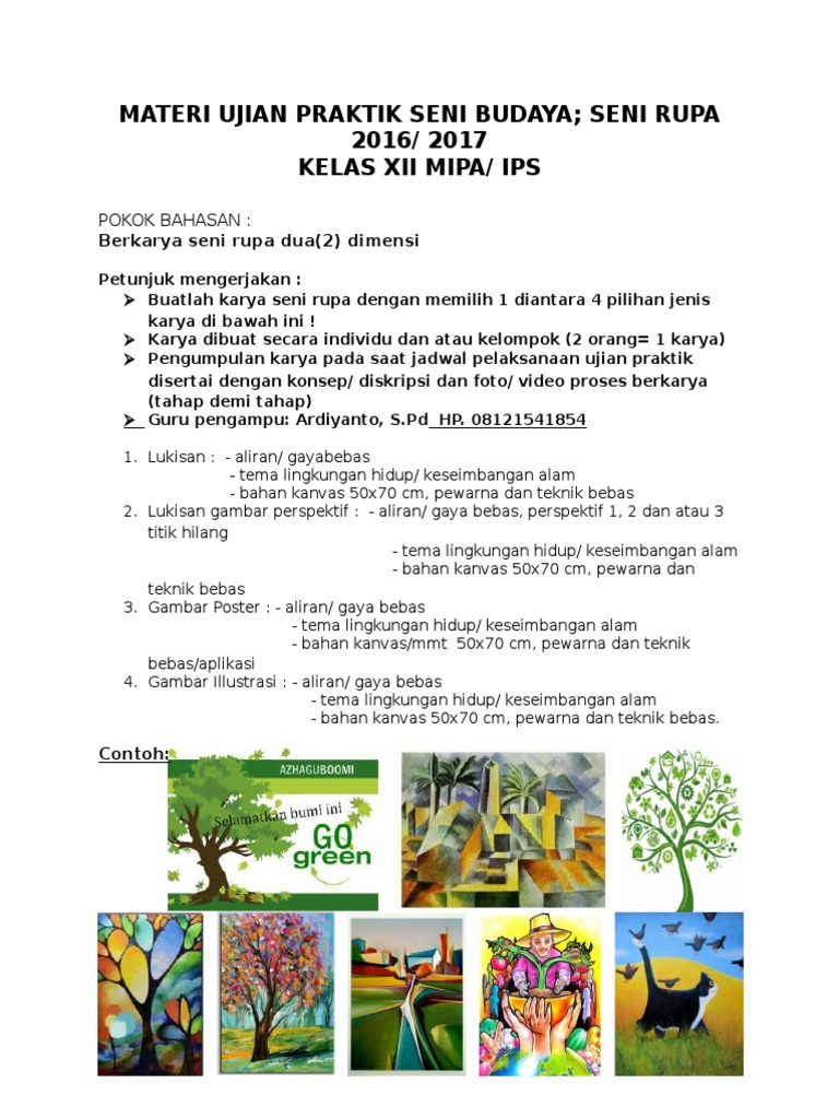 Materi Ujian Praktik Seni Budaya Pdf