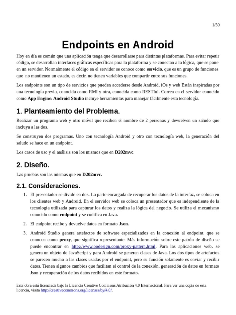 Endpoints en Android: Diseño y Implementación | PDF | Servidor proxy ...