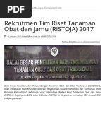 Download Rekrutmen Tim Riset Tanaman Obat Dan Jamu RISTOJA 2017 by roslinda hutagaol SN337879216 doc pdf