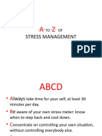 A' TO Z' OF Stress Management