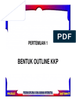 Bentuk Outline KKP: Pertemuan 1