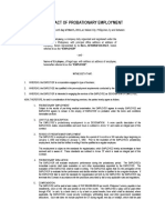 Probationary Employment Contract Template 1