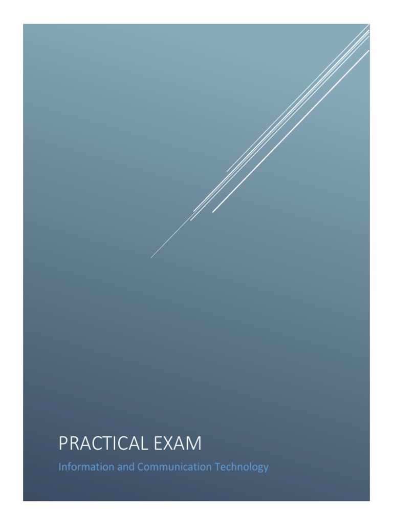 IGCSE ICT Practical Exam Guide | PDF | Sans Serif | Computing