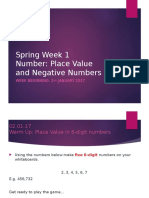 Week 1 - Place Value and Negative Numbers