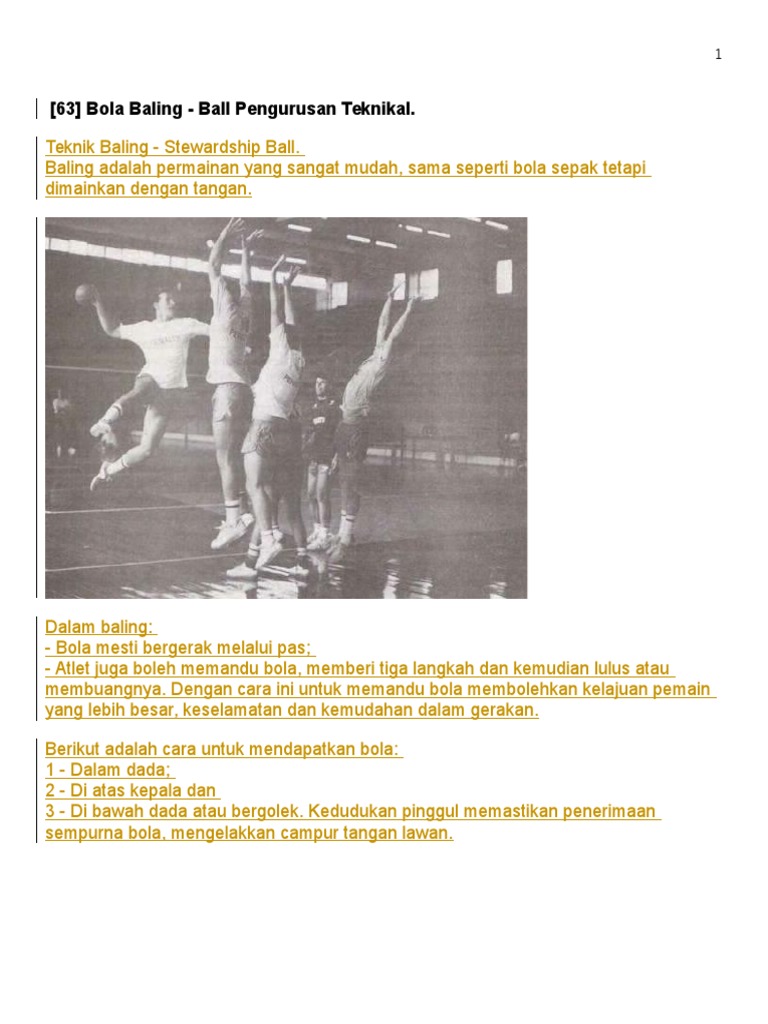 Nota Bola Baling Pdf