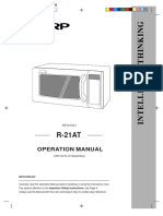 Manual de Servicio Horno de Microondas Sharp r21at-002