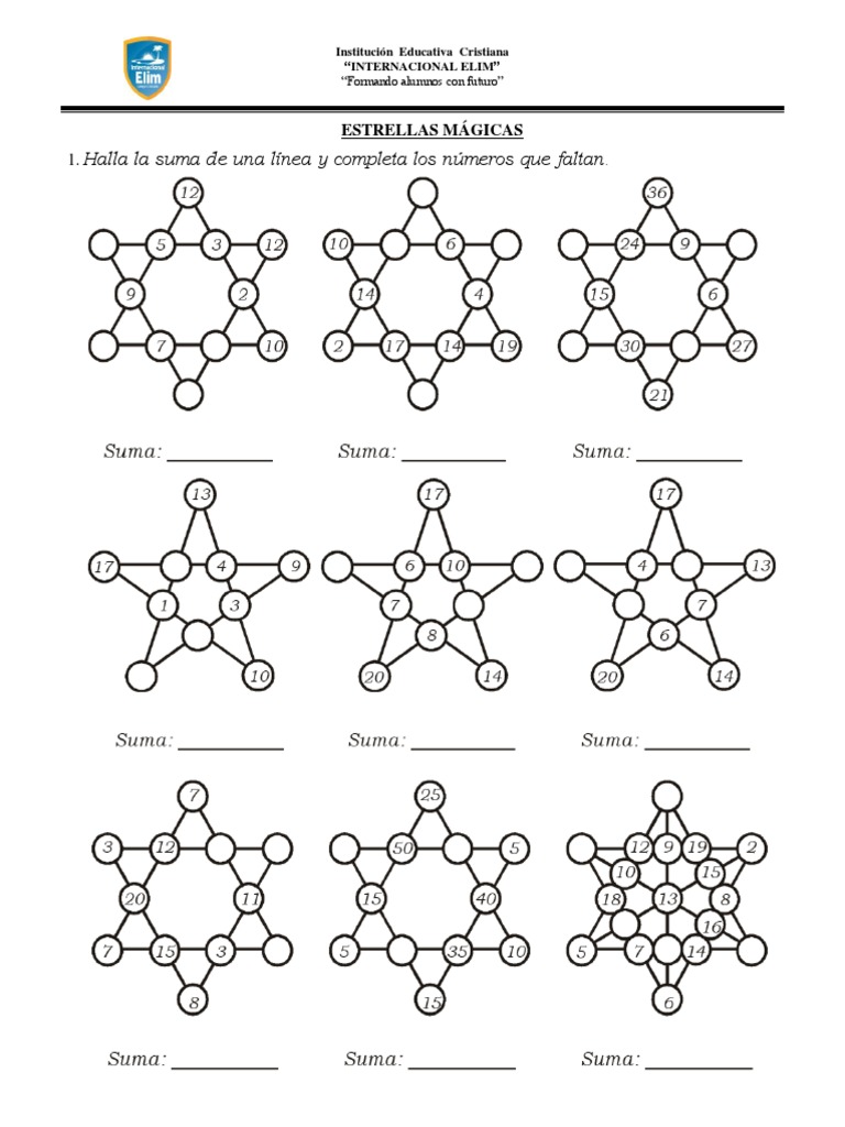 Aptitud Matemática Estrellas Magícas Pdf