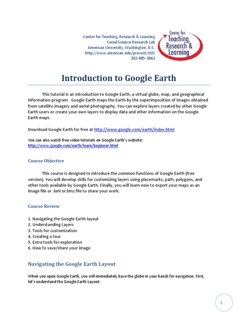 Intro To Google Earth Pdf Computing Computing And Information