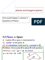 Equations of Planes and Tangent Planes