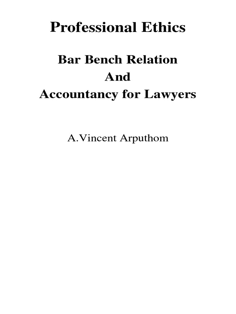 Professional Ethics Pdf Pdf Advocate Bar Association