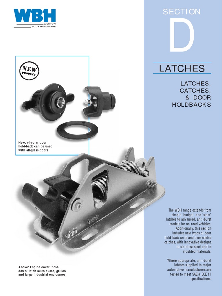 Payload Retention Latch Overview | PDF | Screw | Door