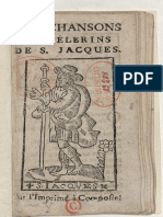 Les Chansons Des Pèlerins de S. Jacques, Troyes, 1718