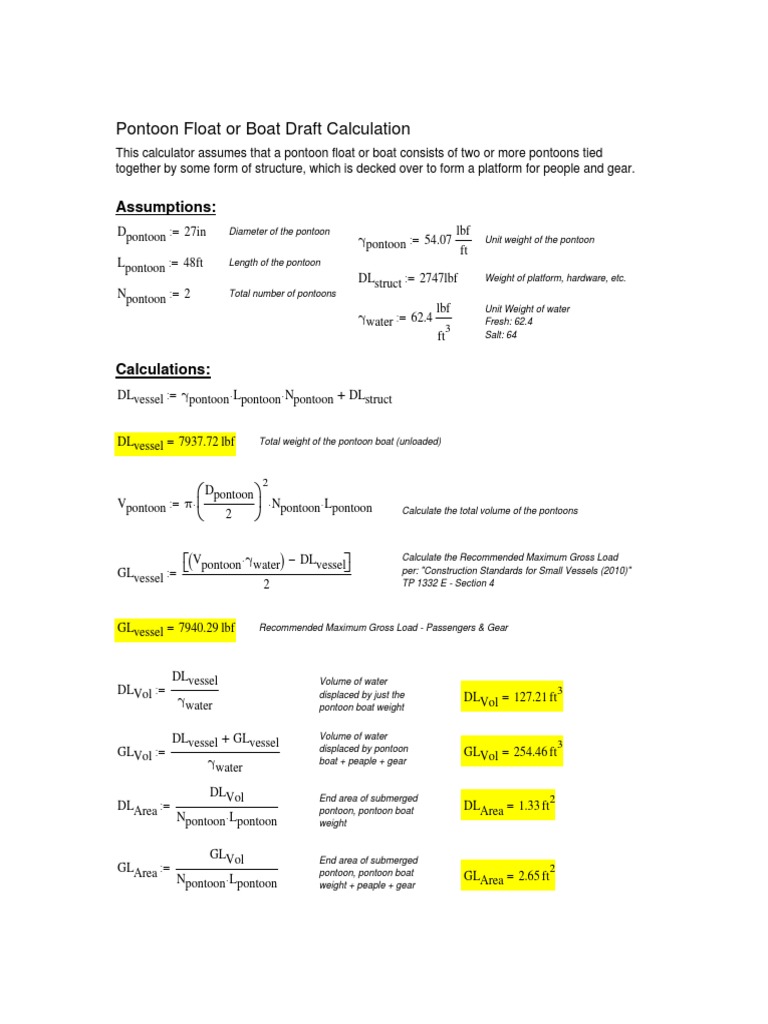 Pontoon Float Draft V4 (1) Buoyancy Boats