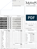 Mythras 2 Page Character Sheet