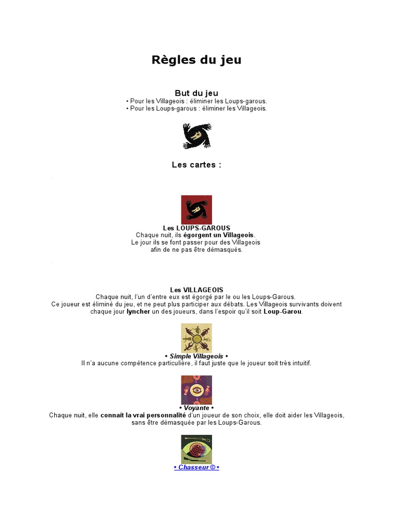 Biens veuf Courageux loup garou regle du jeu Kent Courrier renverser