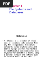 File Systems and Databases