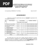 Notification WIHG MTS Field Attendant Other Posts