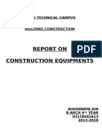 EQUIPMENT REPORT Building Construction 