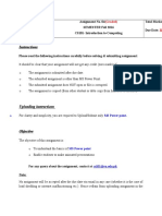 Instructions: Assignment No. 04 SEMESTER Fall 2016 CS101-Introduction To Computing Total Marks: 20 Due Date