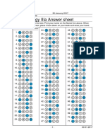 Pharmacology Practice Test IIIa - Answer Sheet Key Key