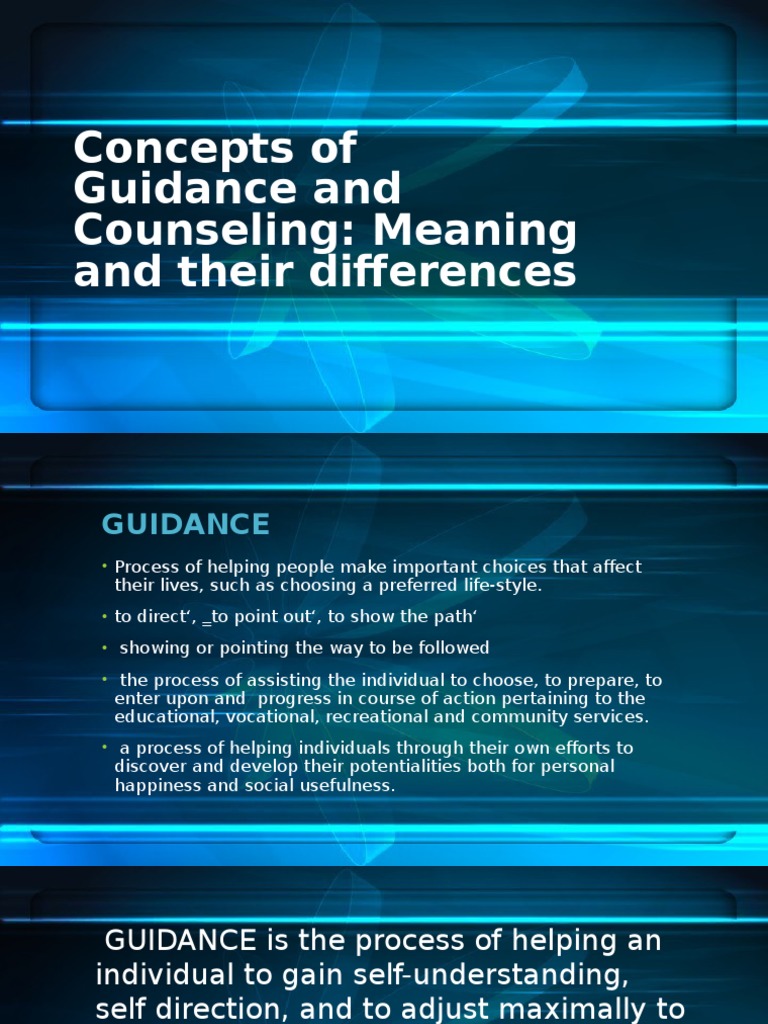 Concepts of Guidance and Counseling 2 | PDF | School Counselor ...