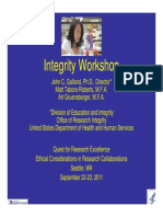 John Galland Integrity Workshop