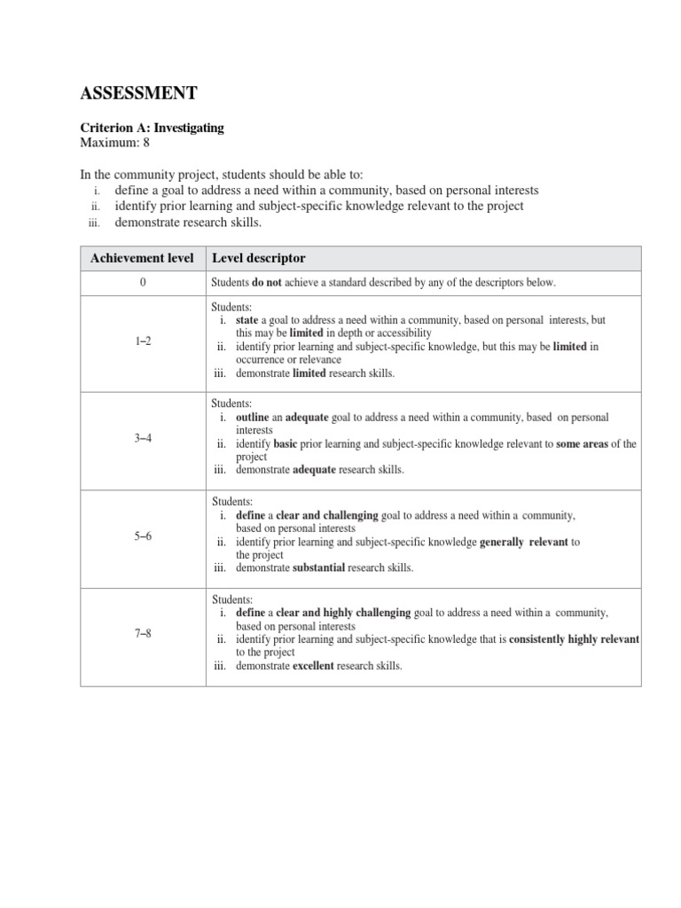 Assessment | PDF | Service Learning | Educational Assessment