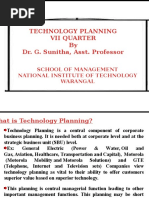 Technology Planning Vii Quarter by Dr. G. Sunitha, Asst. Professor