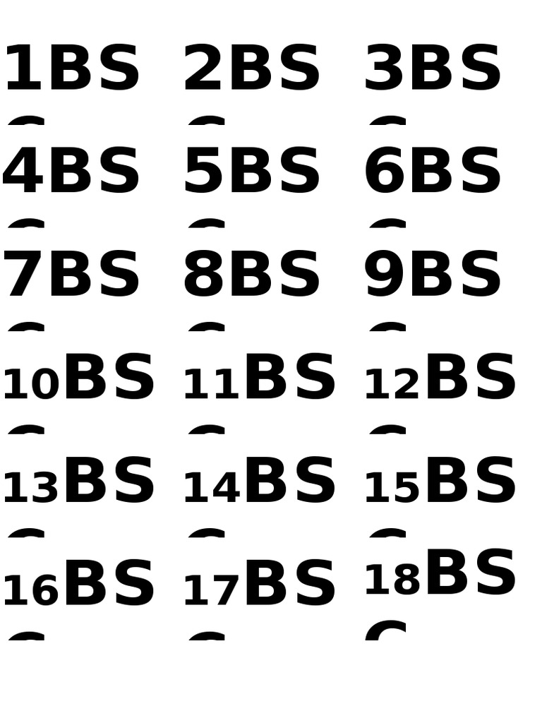 1BS C 2BS C 3BS C 4BS C 5BS C 6BS C 7BS C 8BS C 9BS C BS C BS C BS C BS ...