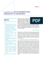 Classification of Elements and Periodicity in Properties: Unit 3