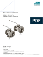 ISO5211 Mounting Flange of The Plug Valve and The Dimensions of The Valve Stem