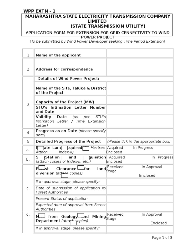Application Form Extension | PDF | Power (Physics) | Electric Power