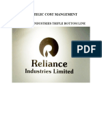 Strategic Cost Mangement: Reliance Industries Triple Bottom Line