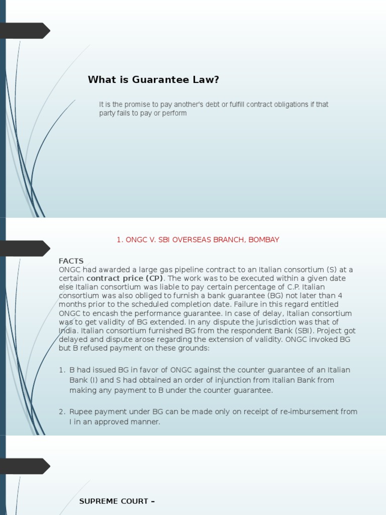 What Is Guarantee Law? PDF Guarantee Banks