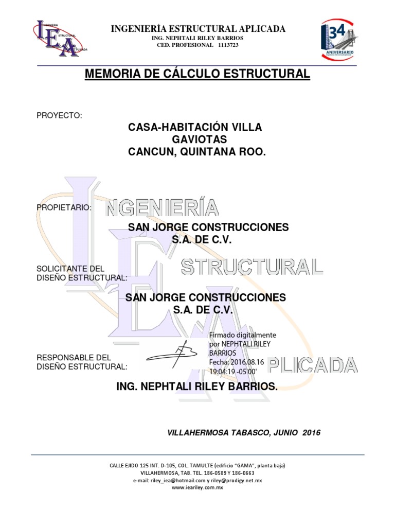Memoria De Calculo De Una Casa Habitacion Fundacion Ingenieria Diseno