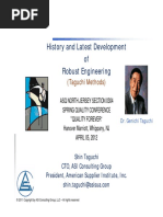 2012 Taguchi S History and Latest Development of Robust Engineering