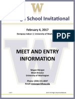 2017 UW High School Invite Meet Info