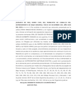 Decreto Juicio Oral de Alimentos.