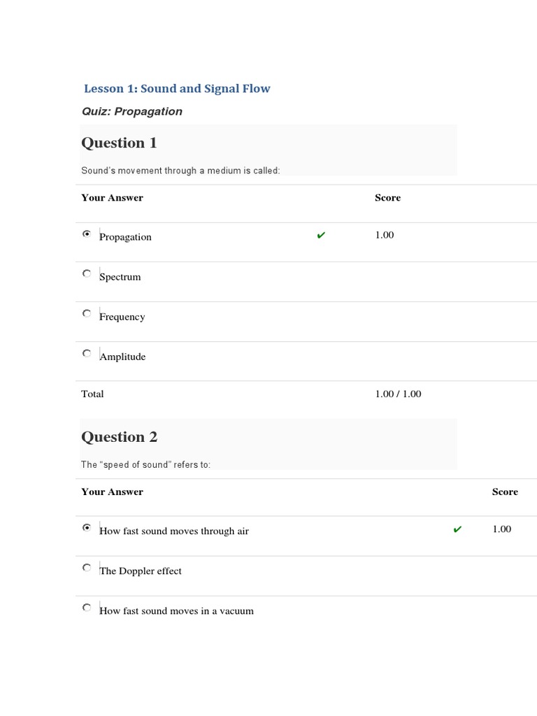 Quizzes PDF PDF Microphone Synthesizer